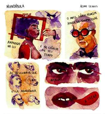 Tirinha de Aline Lemos publicada na página do Facebook Mandíbula, um coletivo só de mulheres (Foto: Reprodução)