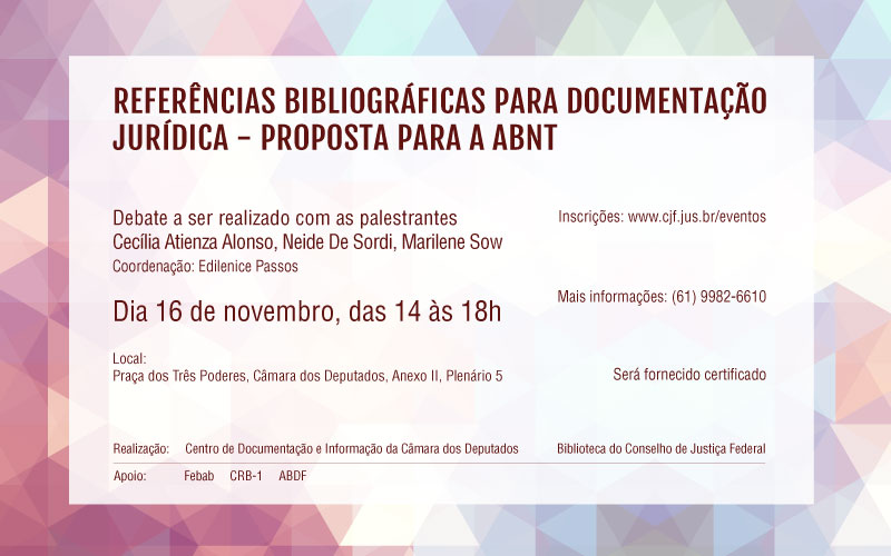 Referências bibliográficas para documentação jurídica -  proposta para a ABNT