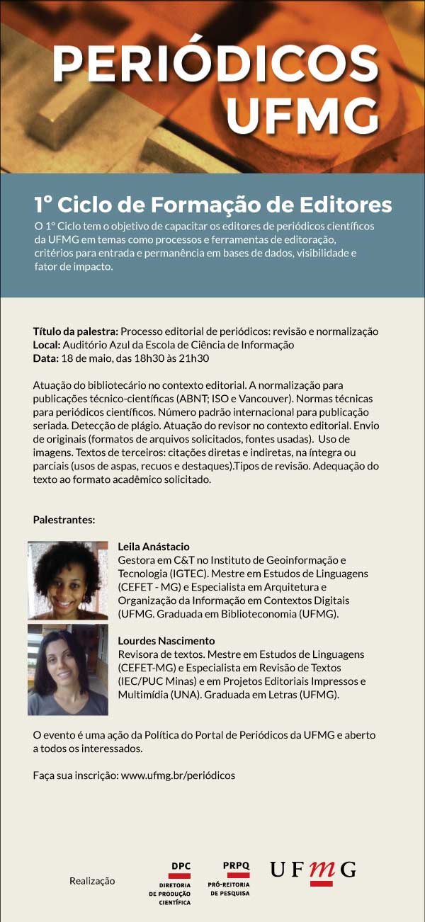 1° Ciclo de Formação de Editores