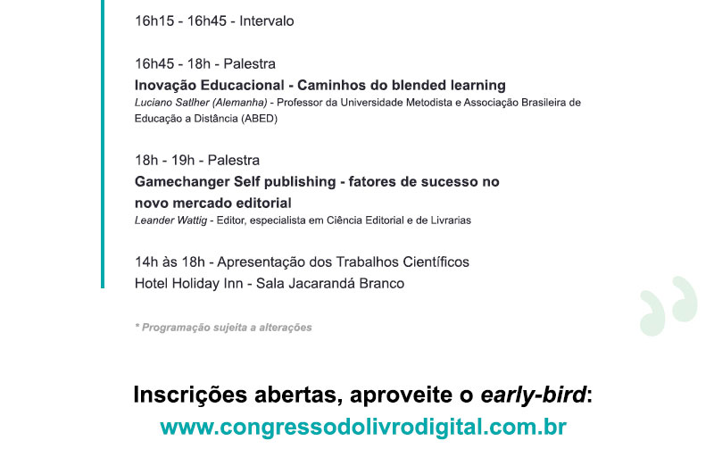 6º Congresso Internacional CBL do Livro Digital