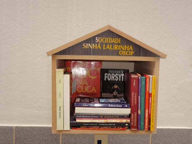 Projeto distribui livros em pontos estratégicos de Viçosa (Foto: Sociedade Sinhá Laurinha/Divulgação)